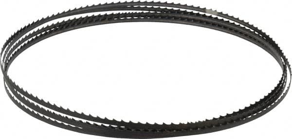 Starrett - 4 TPI, 12' 6" Long x 1/4" Wide x 0.025" Thick, Welded Band Saw Blade - Carbon Steel, Toothed Edge, Raker Tooth Set, Flexible Back, Contour Cutting - Caliber Tooling