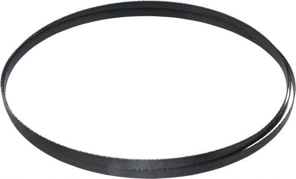 Starrett - 14 TPI, 7' 9" Long x 3/8" Wide x 0.025" Thick, Welded Band Saw Blade - Carbon Steel, Toothed Edge, Raker Tooth Set, Flexible Back, Contour Cutting - Caliber Tooling