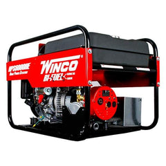 Winco Inc - 4-1/2 hr Full Load Time, 6 kW, Electric/Pull Start, Gasoline & Natural Gas Portable Power Generator - 7 Gal Tank, 32-3/4" Long x 22-1/2" Wide x 22" Deep, 389 cc Engine - Caliber Tooling