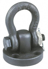 American Drill Bushing - 6,500 Lb Load Capacity Shackle Hoist Ring - 7/16 - 14 Thread, Alloy Steel - Caliber Tooling