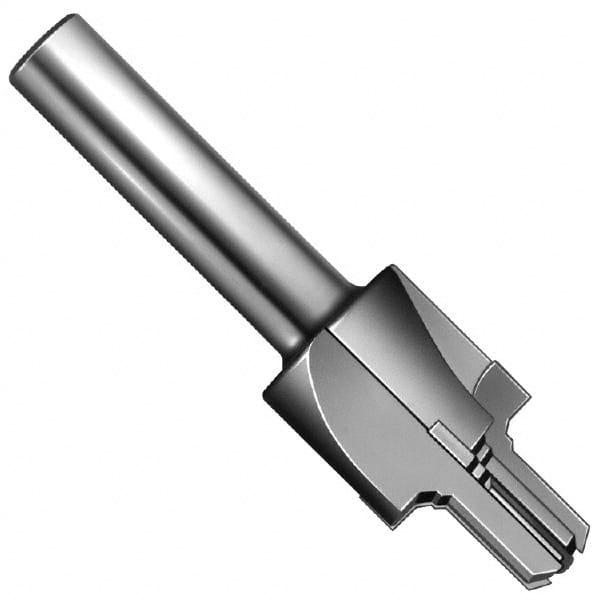 Made in USA - 3/8-24" Port, 0.805" Spotface Diam, 3/16" Tube Outside Diam, Reamer Pilot, Straight Shank, Carbide Tipped Porting Tool - Caliber Tooling