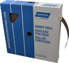 Norton - 1-1/2" x 50 Yd 80 Grit Aluminum Oxide Cloth Roll - Medium Grade, J Weighted Backing - Caliber Tooling