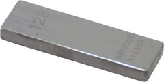 Mitutoyo - 0.123" Rectangular Steel Gage Block - Accuracy Grade 0, Includes Certificate of Inspection - Caliber Tooling