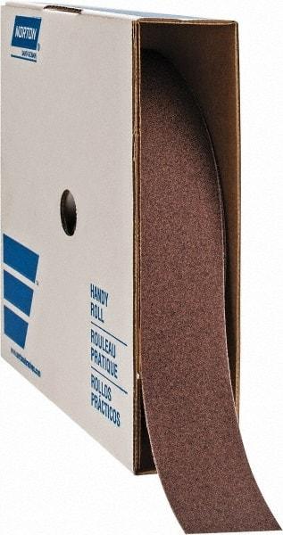 Norton - 2" x 50 Yd 80 Grit Aluminum Oxide Cloth Roll - Medium Grade, J Weighted Backing - Caliber Tooling