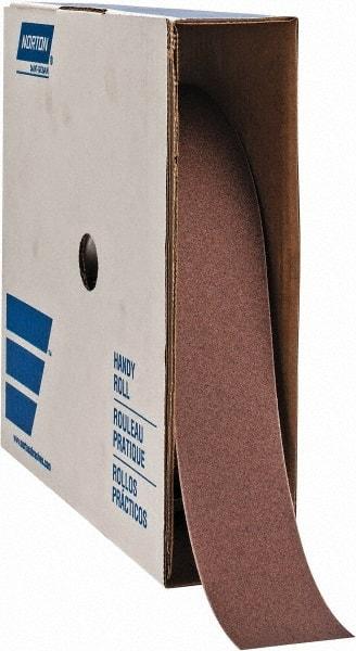 Norton - 2" x 50 Yd 120 Grit Aluminum Oxide Cloth Roll - Fine Grade, J Weighted Backing - Caliber Tooling