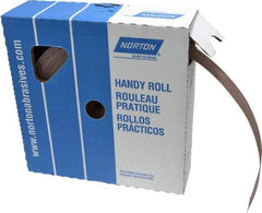 Norton - 2" x 50 Yd 220 Grit Aluminum Oxide Cloth Roll - Very Fine Grade, J Weighted Backing - Caliber Tooling