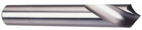 Made in USA - 1/4" Body Diam, 120°, 2-1/2" OAL, Solid Carbide Spotting Drill - Caliber Tooling