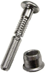 HUCK - Button Head Steel Lockbolt Blind Rivet - 1/4" to 3/8" Grip, 1/2" Head Diam, 1/4" Body Diam - Caliber Tooling