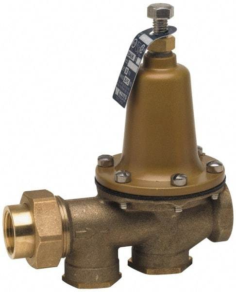 Watts - 300 Max psi Water Pressure Reducing Valve - 2" FPT Union x FPT Connection, 25 to 75 psi Reduced Pressure Range - Caliber Tooling