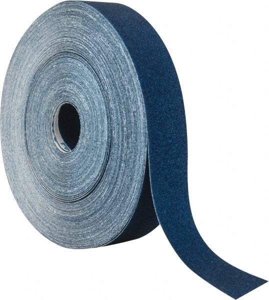 Value Collection - 1-1/2" x 50 Yd 80 Grit Aluminum Oxide Cloth Roll - Medium Grade, J Weighted Backing - Caliber Tooling