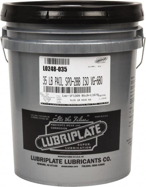 Lubriplate - 5 Gal Pail, Mineral Gear Oil - 184 SUS Viscosity at 210°F, 3314 SUS Viscosity at 100°F, ISO 680 - Caliber Tooling