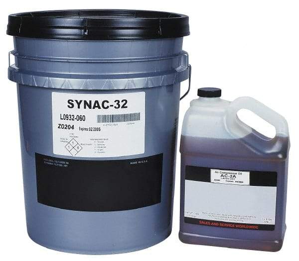 Lubriplate - 5 Gal Pail, ISO 46, SAE 20, Air Compressor Oil - 196 Viscosity (SUS) at 100°F, 47 Viscosity (SUS) at 210°F, Series AC-1 - Caliber Tooling