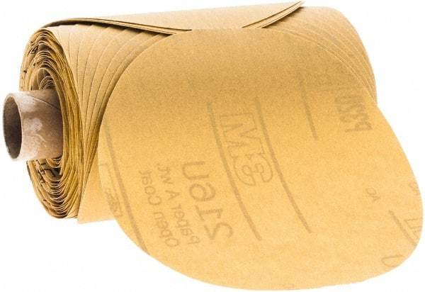 3M - Adhesive PSA Disc - Extra Fine Grade, Gold, Paper Backing, Flexible, Use with Random Orbital Sanders - Caliber Tooling