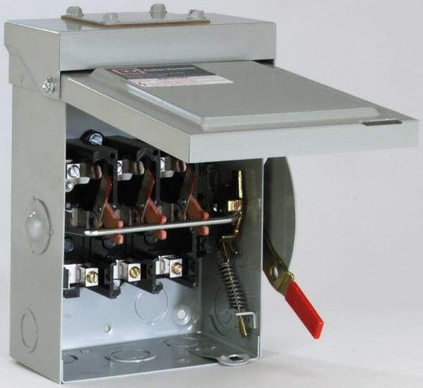 Eaton Cutler-Hammer - 200 Amp, 240 VAC, 3 Pole Nonfused Safety Switch - NEMA 3R, 3 Phase, 15 hp at 240 VAC (Single Phase), 50 hp at 240 VAC (Triple Phase), 3PST Contact Form - Caliber Tooling