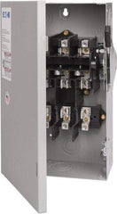 Eaton Cutler-Hammer - 60 Amp, 240 VAC, 3 Pole Fused Safety Switch - NEMA 1, 1 Phase, 3 to 10 hp at 240 VAC (Single Phase), 7-1/2 to 15 hp at 240 VAC (Triple Phase), 3PST Contact Form - Caliber Tooling