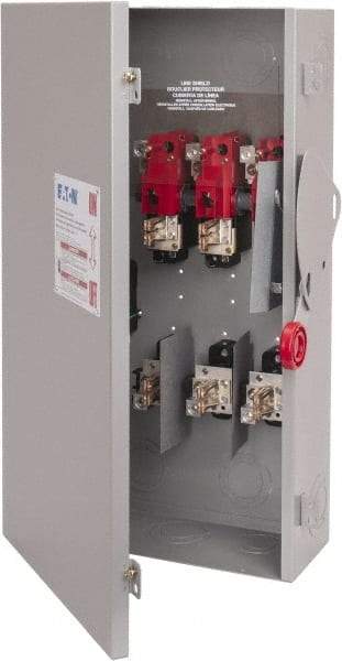 Eaton Cutler-Hammer - 200 Amp, 250 VDC, 480-600 VAC, 3 Pole Fused Safety Switch - NEMA 1, 1 Phase, 50 hp at 480/600 VAC (Single Phase), 125 hp at 480 VAC, 150 hp at 600 VAC (Triple Phase), 3PST Contact Form - Caliber Tooling