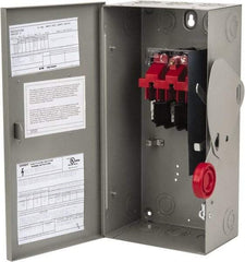 Eaton Cutler-Hammer - 60 Amp, 250 VDC, 480-600 VAC, 3 Pole Nonfused Safety Switch - NEMA 1, 1 Phase, 20 hp at 480 VAC, 25 hp at 600 VAC (Single Phase), 50 hp at 480 VAC, 60 hp at 600 VAC (Triple Phase), 3PST Contact Form - Caliber Tooling