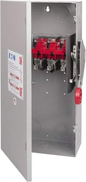 Eaton Cutler-Hammer - 100 Amp, 250 VDC, 480-600 VAC, 3 Pole Nonfused Safety Switch - NEMA 1, 1 Phase, 40 hp at 480 VAC, 50 hp at 600 VAC (Single Phase), 75 hp at 480 VAC, 100 hp at 600 VAC, 20 hp at 250 VDC (Triple Phase), 3PST Contact Form - Caliber Tooling