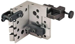 Suburban Tool - 4" Wide x 4" Deep x 4-1/2" High Steel Precision-Ground Angle Plate - V-Step Plate, Machined Holes on Surface, Open End, 1" Thick, Pair of Plates - Caliber Tooling