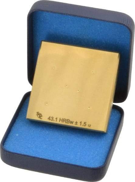 Made in USA - Rockwell B Scale, Hardness Calibration Test Block - B40 Hardness, Low Hardness Range Description, 2 Piece - Caliber Tooling