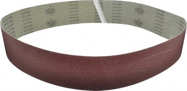 Tru-Maxx - 4" Wide x 60" OAL, 80 Grit, Aluminum Oxide Abrasive Belt - Aluminum Oxide, Medium, Coated - Caliber Tooling