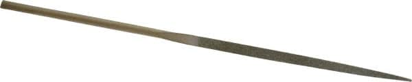 Value Collection - 5-1/2" OAL Fine Three Square Needle Diamond File - 9/64" Wide x 9/64" Thick, 2-3/4 LOC - Caliber Tooling