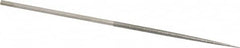 Value Collection - 5-1/2" OAL Fine Round Needle Diamond File - 1/8" Wide x 1/8" Thick, 2-3/4 LOC - Caliber Tooling