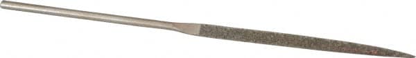 Value Collection - 5-1/2" OAL Medium Barrette Needle Diamond File - 13/64" Wide x 3/32" Thick, 2-3/4 LOC - Caliber Tooling