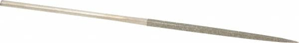 Value Collection - 5-1/2" OAL Medium Square Needle Diamond File - 3/32" Wide x 3/32" Thick, 2-3/4 LOC - Caliber Tooling