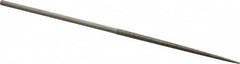 Value Collection - 5-1/2" OAL Medium Round Needle Diamond File - 1/8" Wide x 1/8" Thick, 2-3/4 LOC - Caliber Tooling