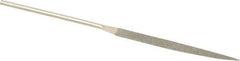 Value Collection - 5-1/2" OAL Medium Knife Needle Diamond File - 3/16" Wide x 1/16" Thick, 2-3/4 LOC - Caliber Tooling