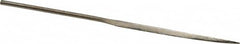 Value Collection - 5-1/2" OAL Coarse Barrette Needle Diamond File - 13/64" Wide x 3/32" Thick, 2-3/4 LOC - Caliber Tooling