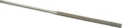 Value Collection - 5-1/2" OAL Coarse Equalling Needle Diamond File - 13/64" Wide x 3/64" Thick, 2-3/4 LOC - Caliber Tooling