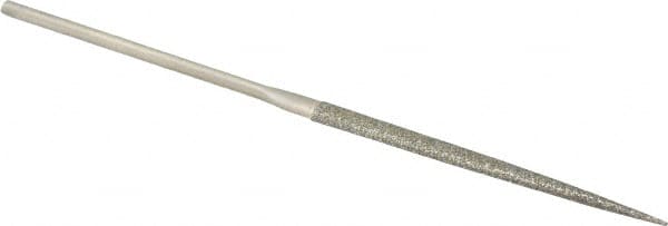 Value Collection - 5-1/2" OAL Coarse Point Needle Diamond File - 13/64" Wide x 5/64" Thick, 2-3/4 LOC - Caliber Tooling