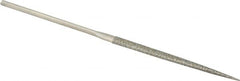 Value Collection - 5-1/2" OAL Coarse Point Needle Diamond File - 13/64" Wide x 5/64" Thick, 2-3/4 LOC - Caliber Tooling