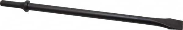 Value Collection - 3/4" Head Width, 11" OAL, 1-1/8" Shank Diam, Flat Chisel - Round Shank, Steel - Caliber Tooling