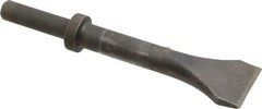 Made in USA - 2" Head Width, 9" OAL, Scaling Chisel - Round Drive, Round Shank, Alloy Steel - Caliber Tooling