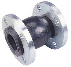 Unisource Mfg. - 2-1/2" Pipe, Neoprene Single Arch Pipe Expansion Joint - 6" Long, 3/8" Extension, 1/2" Compression, 225 Max psi, Flanged - Caliber Tooling