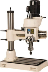 Vectrax - 38-1/2" Swing, Step Pulley Drill Press - 5 Speed, 1-1/2 hp, Single Phase - Caliber Tooling