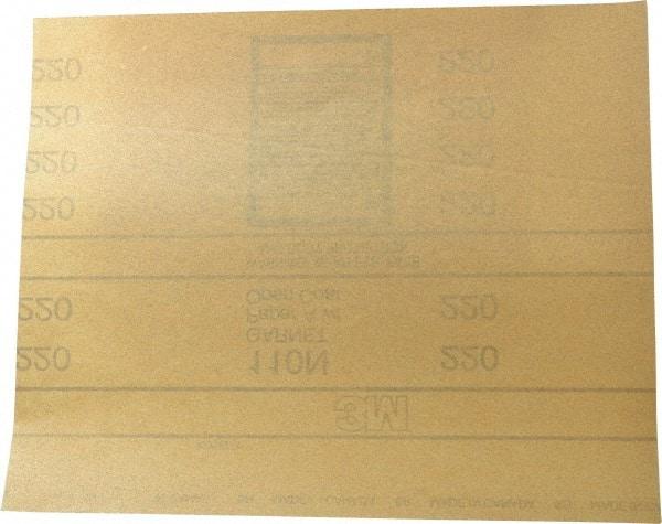 3M - 220 Grit, Garnet Sanding Sheet - 11" Long x 9" Wide, Very Fine Grade, A Weighted Paper Backing - Caliber Tooling