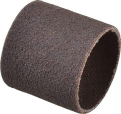 Made in USA - 80 Grit Aluminum Oxide Coated Spiral Band - 1" Diam x 1" Wide, Medium Grade - Caliber Tooling