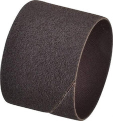 Made in USA - 80 Grit Aluminum Oxide Coated Spiral Band - 2" Diam x 1-1/2" Wide, Medium Grade - Caliber Tooling