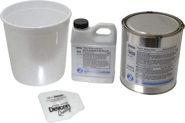 Devcon - 4 Lb Kit Black Urethane Putty - 120°F (Wet), 180°F (Dry) Max Operating Temp, 15 min Tack Free Dry Time - Caliber Tooling