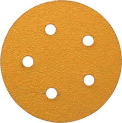 Made in USA - 5" Diam, 40 Grit, Aluminum Oxide Hook & Loop Disc - Coarse Grade, Coated, E Weight Paper Backing, - Caliber Tooling