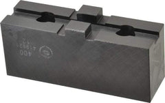 Bison - 15-3/4 to 16" Chuck Capacity, Tongue & Groove Attachment, Square Soft Lathe Chuck Jaw - 1 Jaw, Steel, 3" Btw Mount Hole Ctrs, 5-1/2" Long x 1-21/32" Wide x 1-5/8" High, 1/2" Groove - Caliber Tooling