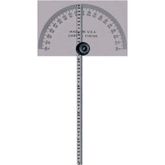 Mitutoyo - Round & Rectangular Head Protractors Head Type: Square Head Blade Length (Inch): 6 - Caliber Tooling