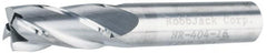 RobbJack - 5/8", 1-1/4" LOC, 5/8" Shank Diam, 3-1/2" OAL, 4 Flute, Solid Carbide Square End Mill - Single End, Uncoated, Spiral Flute, 30° Helix, Centercutting, Right Hand Cut, Right Hand Flute, Series NR-404 - Caliber Tooling