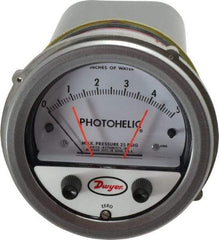 Dwyer - 25 Max psi, 2% Accuracy, NPT Thread Photohelic Pressure Switch - 1/8 Inch Thread, 5 Inch Water Column, 120°F Max - Caliber Tooling