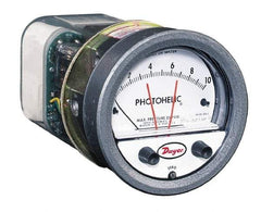 Dwyer - 25 Max psi, 2% Accuracy, NPT Thread Photohelic Pressure Switch - 1/8 Inch Thread, -1/2 to 1/2 Inch Water Column, 120°F Max - Caliber Tooling