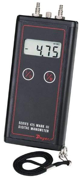 Dwyer - 150 Max psi, 0.5% Accuracy, Handheld Digital Manometer - 100 Maximum PSI, 122°F Max - Caliber Tooling